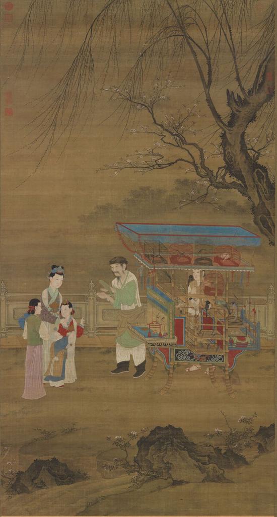 元人 《春景货郎图》 台北故宫博物院藏